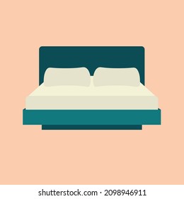 Bed Cartoon Flat Vector Illustration