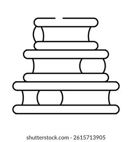 bed for cat line icon vector. bed for cat sign. isolated contour symbol black illustration