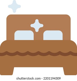 limpieza en cama Ilustración vectorial en un fondo transparente.Símbolos de calidad premium.Icono vectorial de trazo para el concepto y el diseño gráfico.