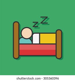 bed color line icon