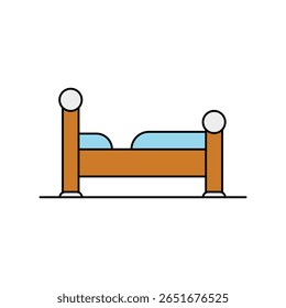 ícone de linha de cor de base com ilustração de stock de vetor de fundo branco