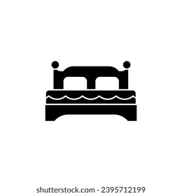 Icono de línea de concepto de cama. Ilustración de elemento simple. Diseño de símbolos de esquema de concepto de cama.