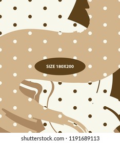 Bed cover with contemporary design
