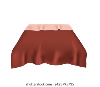 Bed cover for double bed, vector