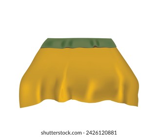 Bed cover for double bed, vector