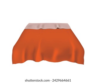 Bed cover for double bed, vector