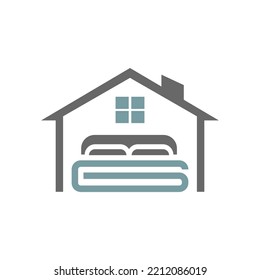 Bed design logo with letter G. Bed logo design