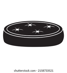 Bed for dogs and cats, isolated vector illustration icon