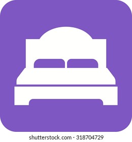 Bed, double, bedroom icon vector image.Can also be used for furniture design. Suitable for mobile apps, web apps and print media.