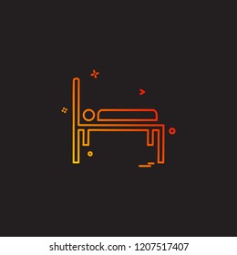 bed emergency hospital patient strature stretcher icon vector desige