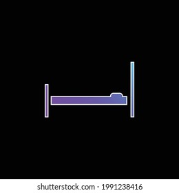 Bed Empty Side View blue gradient vector icon