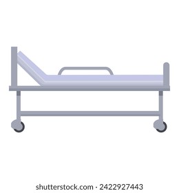 Bed equipment icon cartoon vector. Hospital care. Medical doctor room