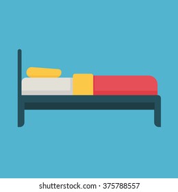 bed in flat design