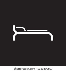 Bed flat icon   Logo design Template Illustration Stock Vector 