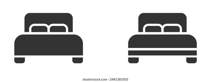 Bed flat vector icons se