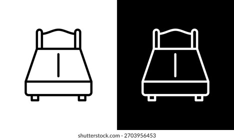 Bed Frame Icon Element For Design
