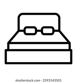 Bed Glyph Icon Design For Personal nad Commercial Use