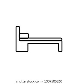 bed glyph icon. Element of Furniture for mobile concept and web apps icon. Thin line icon for website design and development, app development