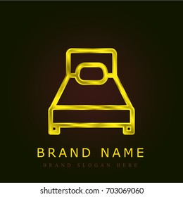 Bed golden metallic logo