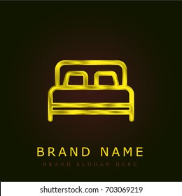 Bed golden metallic logo