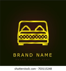 Bed golden metallic logo