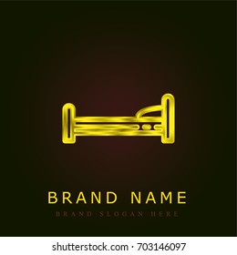 Bed golden metallic logo