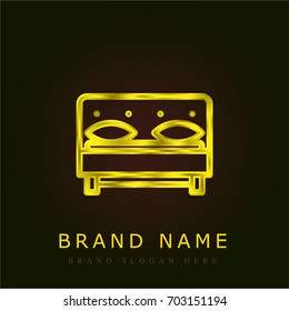 Bed golden metallic logo