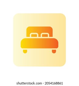 bed gradient icon isolated on white background
