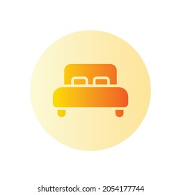 bed gradient icon isolated on white background
