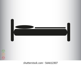 bed holiday hotel, icon, vector illustration eps10