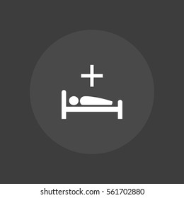 bed in hospital icon illustration vector, can be used for web and mobile.