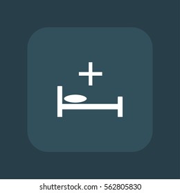 bed in hospital icon illustration vector, can be used for web and mobile