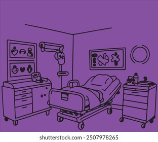  bed in a hospital room

