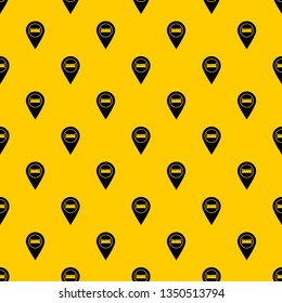 Bed, hostel, hotel sign pattern seamless vector repeat geometric yellow for any design