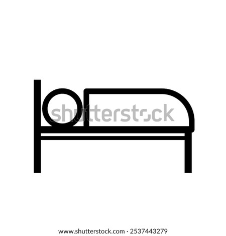 bed, hotel, accommodation - vector icon