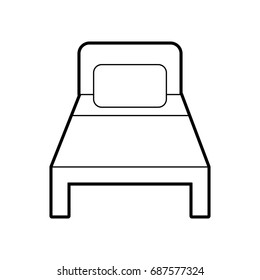 bed hotel isolated icon