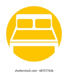 bed hotel isolated icon