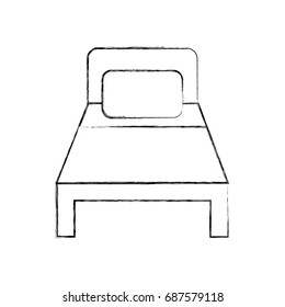 bed hotel isolated icon