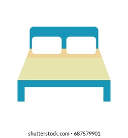 bed hotel isolated icon