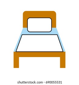 bed hotel isolated icon