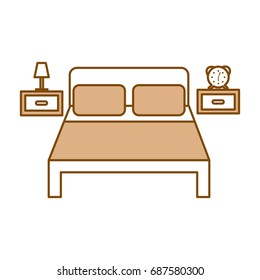 bed hotel with nightstand