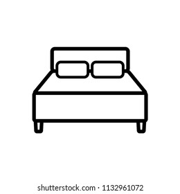 bed - hotel room icon vector