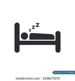 Bed, Hotel, Sleep Icon Vector Template Illustration Design