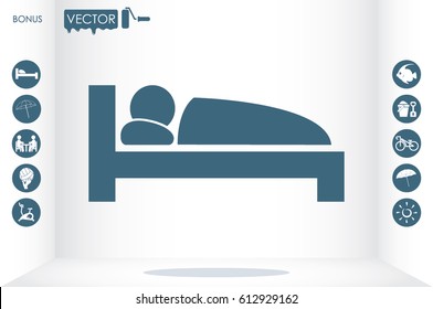 bed icon.