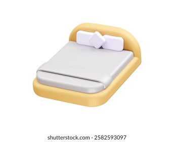 Bed icon 3d illustration render