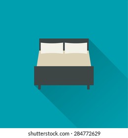 Icono de Bed Web nuevo www mejor sitio forma color imagen objeto de signo vectorial