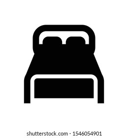 Bed icon in black color