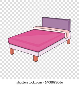 Bed icon. Cartoon illustration of bed vector icon for web