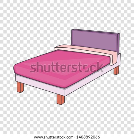 Bed icon. Cartoon illustration of bed vector icon for web