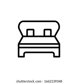 bed icon design, flat style icon collection